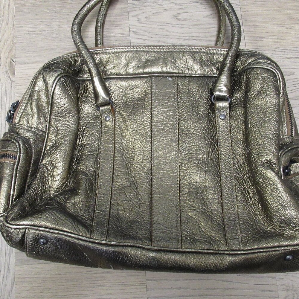Sigerson Morrison Gold Metallic Handbag Made in Italy